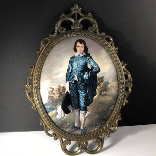 Vintage Picture Italy Boy Blue Frame Wall Hanging Picture Jic York Victorian