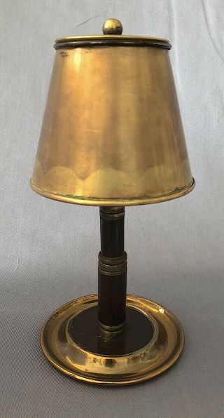 Vintage Mid Century Faux Lamp Brass Cigarette Holder