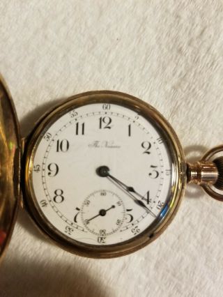 Vintage Yellow Solid Gold Solidarity Case Pocket Watch - The Nassau Sn 140492