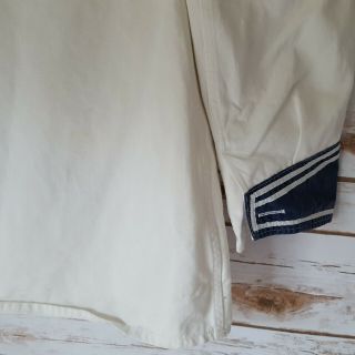 Vintage German Navy Uniform Shirt Sz 38 White Blue Sailor 1983 Merk Mossingen 6