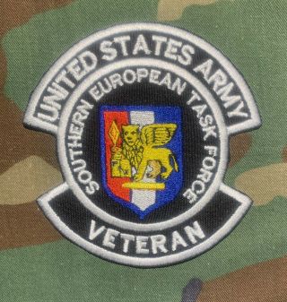 Us Army Color Southern European Task Force Veteran Patch 4 " (b270)