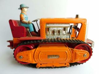 Tin Toy Tractor Battery Operated Made In Japan C1960s