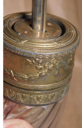 Antique Gilt Bronze Cut Crystal French Perfume Atomizer Piston Pump Louis XVI 7