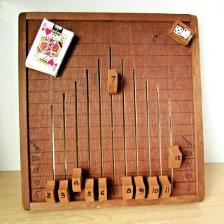 Vintage Primitive Game Horse Racing Wood With Instructions