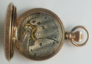 Waltham Seaside Pocket Watch Ladies 15 Jewels 10K GF Hunter Case Ca.  1905 - 1906 4