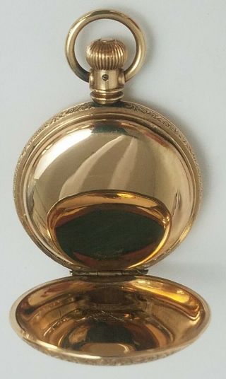 Waltham Seaside Pocket Watch Ladies 15 Jewels 10K GF Hunter Case Ca.  1905 - 1906 7