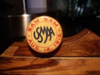 Sam Sam Aug.  14,  1915 Pin Pinback Button (usmaa) By Whitehead & Hoag Newark Nj