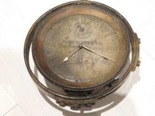 Antique Marine Chronometer Clock.  For Spares & Repairs.