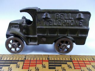 Vintage Cast Iron Bell Telephone Truck Hubley