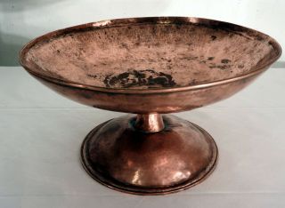 Antique Middle Eastern Hand Hammered Copper Fruit Bowl