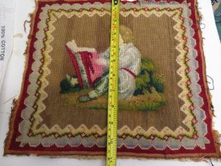 really OLD wool work antique hand craft 4