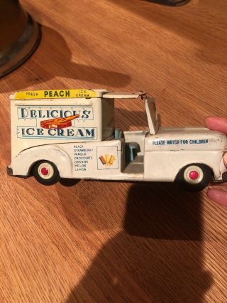 Vintage Tin Toys Delicious Icecream Truck Shape See Photos Ice Cream Japan