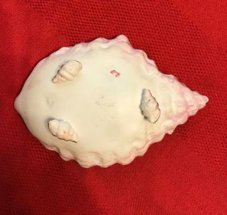 Porcelain Antique Sea Shell with Hand Painted Iris Inside 3