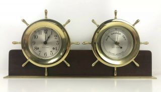 Seth Thomas Helmsman Nautical Ship Clock And Barometer Repair