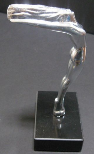 Bathing Beauty Art Deco nymph Trophy or Paperweight polished aluminum USA made 2