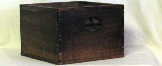 ANTIQUE CHINESE WOOD BOX with CARVED HANDLES and BONE INLAID CORNERS 4