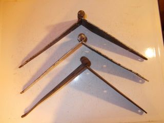 Set of 3 Large Rustic Vintage Barn Door Gate Strap Hinges over 20 