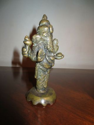 Antique Bronze Ganesh Statue from Sri Lanka Ceylon 2