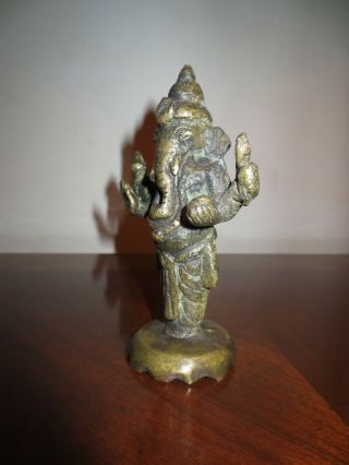 Antique Bronze Ganesh Statue from Sri Lanka Ceylon 3