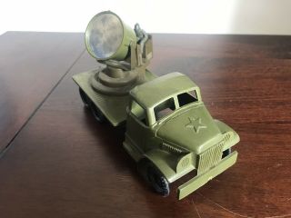 1950’s Marx Us Army Training Center Flat Bed Truck W/search Spotlight
