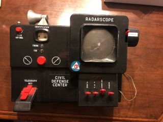 Very Rare Vintage Civil Defense Center Radarscope Electric Cold War Toy