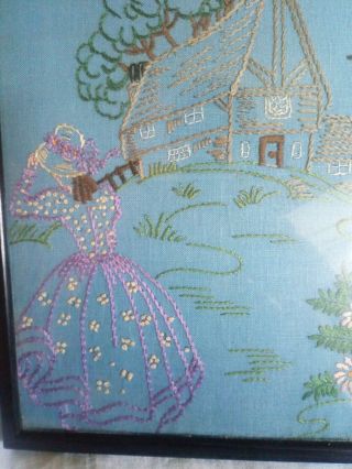 1930,  s/40,  s HAND EMBROIDERED CRINOLINE LADY PICTURE 4