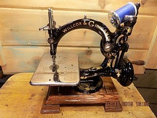 Antique Hand Crank Willcox Gibbs Sewing Machine.  Restored 1880