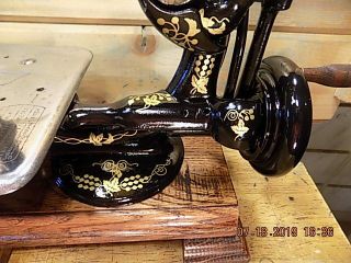 Antique Hand Crank Willcox Gibbs sewing machine.  RESTORED 1880 3