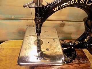 Antique Hand Crank Willcox Gibbs sewing machine.  RESTORED 1880 5