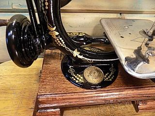 Antique Hand Crank Willcox Gibbs sewing machine.  RESTORED 1880 8