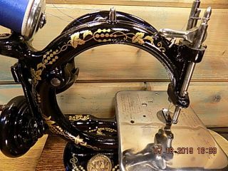 Antique Hand Crank Willcox Gibbs sewing machine.  RESTORED 1880 9