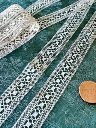 Pretty 5/8 " Wide French Antique Lace Val Fine Trim 5,  Yards