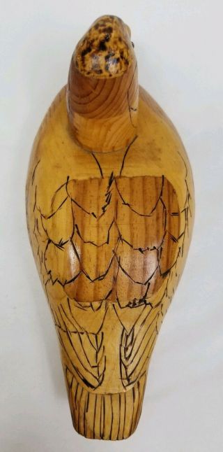 Vintage Hand Carved Wood Duck Decoy Figure Folk Art Primitive 3
