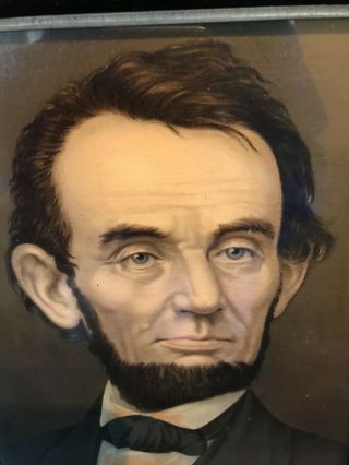 Antique Portrait of Abraham Lincoln In Antique Frame 2