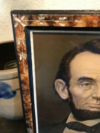 Antique Portrait of Abraham Lincoln In Antique Frame 3