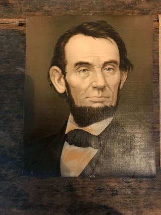 Antique Portrait of Abraham Lincoln In Antique Frame 8