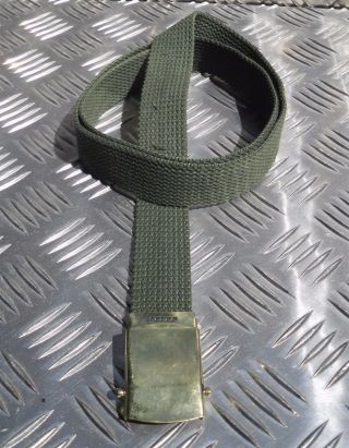 Military Style 1¼ Roll Buckle Canvas Web Belt Silver Or Brass Buckle All Colours