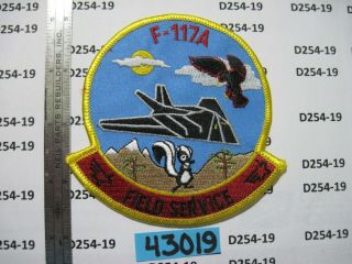 Usaf Air Force Squadron Patch F - 117a Field Service Skunkworks Nighthawks