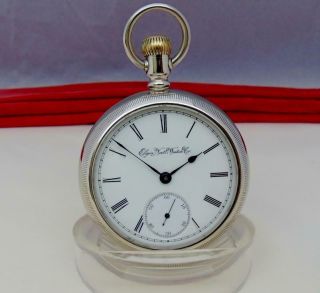 Antique 1894 Elgin 17 Jewels Pocket Watch In Oresilver Case - Size 18 - Runs