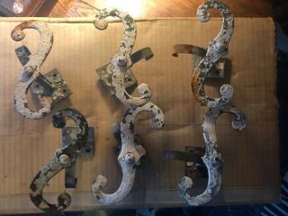 6 - Antique Hand Forged Shutter Dogs - 1800’s Colts Neck,  Nj Home