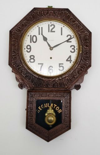 Haven Schoolhouse Regulator Clock Professionally Serviced