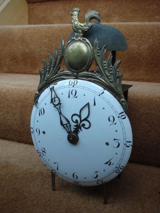 UNUSUAL LATER 18THC FRENCH IRON FRAMED RACK STRIKE & REPEATING LANTERN CLOCK 1 2