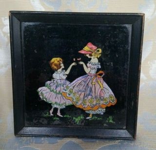 Painting Art Deco Butterfly Wing Picture Little Bo Peep Style Children