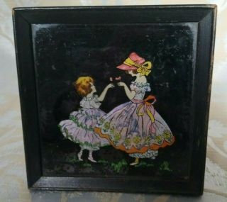 PAINTING ART DECO BUTTERFLY WING PICTURE LITTLE BO PEEP STYLE CHILDREN 2