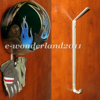 Motorcycle Helmet Holder,  Jacket Hanger,  Motorbike Wall Mount Display Rack 2