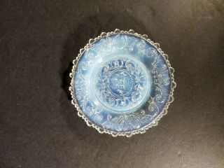 Opalescent Flint Eapg 1831 Sandwich Uss Constitution " Old Ironsides " Cup Plate