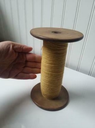 Lestershire Antique 7 " Wooden Spool Loom Bobbin Thread Weaving Wood Primitive