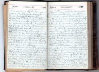 RARE 1898 Handwritten Diary Blanch Yeomans Halstead Kansas Spanish American War 4