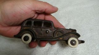 VINTAGE c1930 ' s A C WILLIAMS CAST IRON TOY PACKARD SEDAN CAR TIRES 6