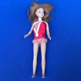 Vintage 1963 Skipper Barbie Doll 9 " Redhead,  Bathing Suit